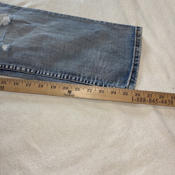 American Eagle‎ Distressed Ankle Jeans Size 8 Light washed Boho - Picture 9 of 9
